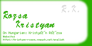 rozsa kristyan business card